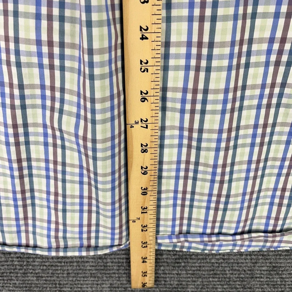 Duluth‎ Trading Co Relaxed Fit Wrinklefighter Shirt Mens 3XL Plaid Short Sleeve